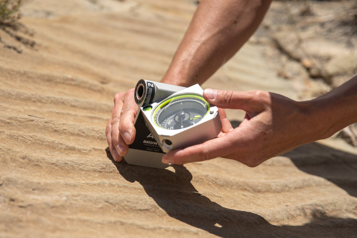 Brunton Axis Transit measuring ripple marks