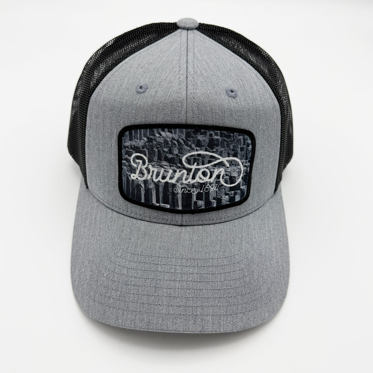 The 'Basalt' Cap - Silver & Black Trucker Hat with Patch