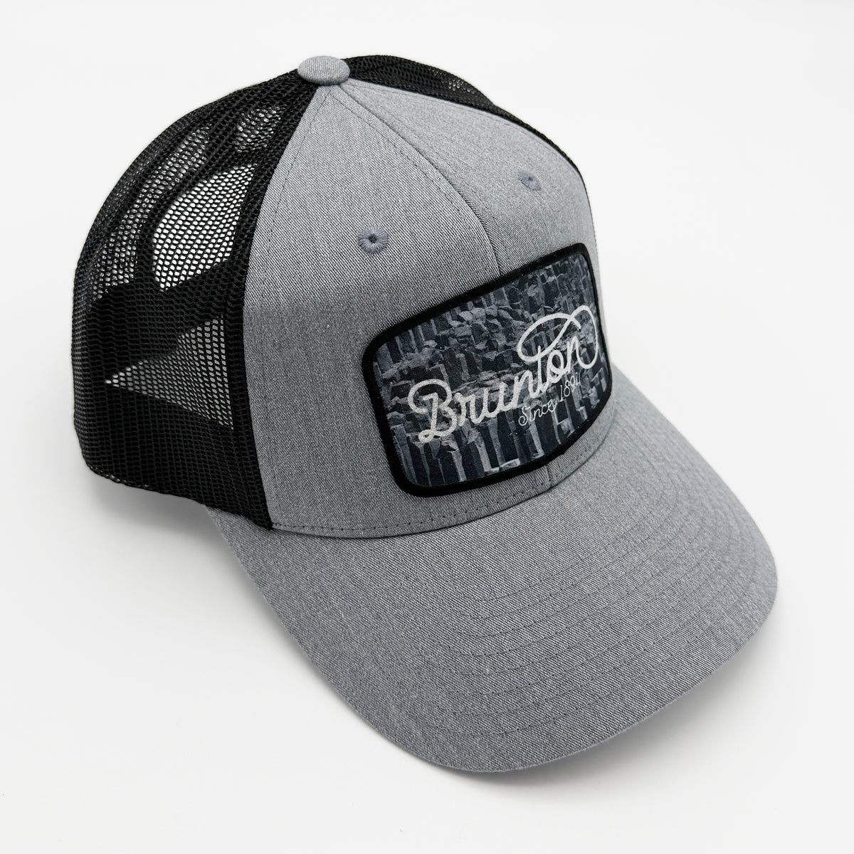 The 'Basalt' Cap - Silver & Black Trucker Hat with Patch