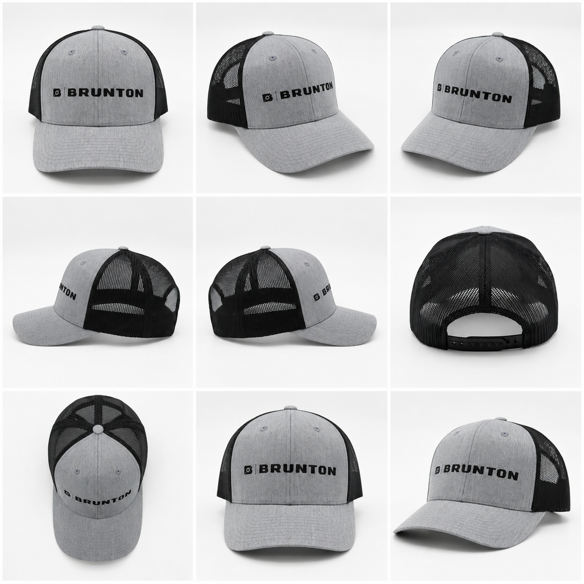 The 'Mica' Cap - Silver & Black Printed Trucker Hat