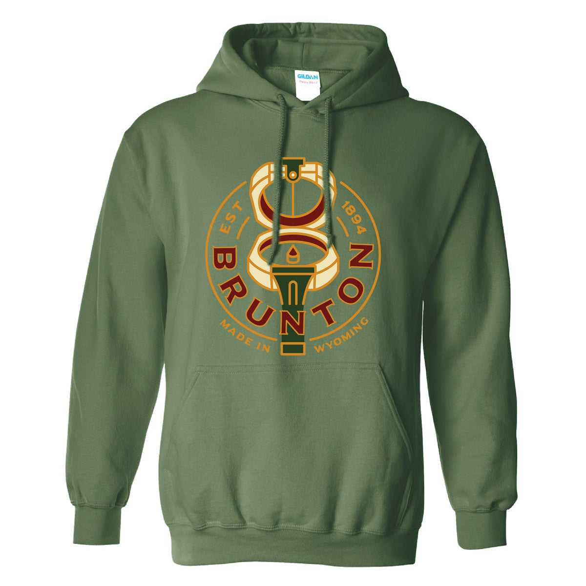 '1894 Transit' Midweight Pullover Hoodie - Olive Green